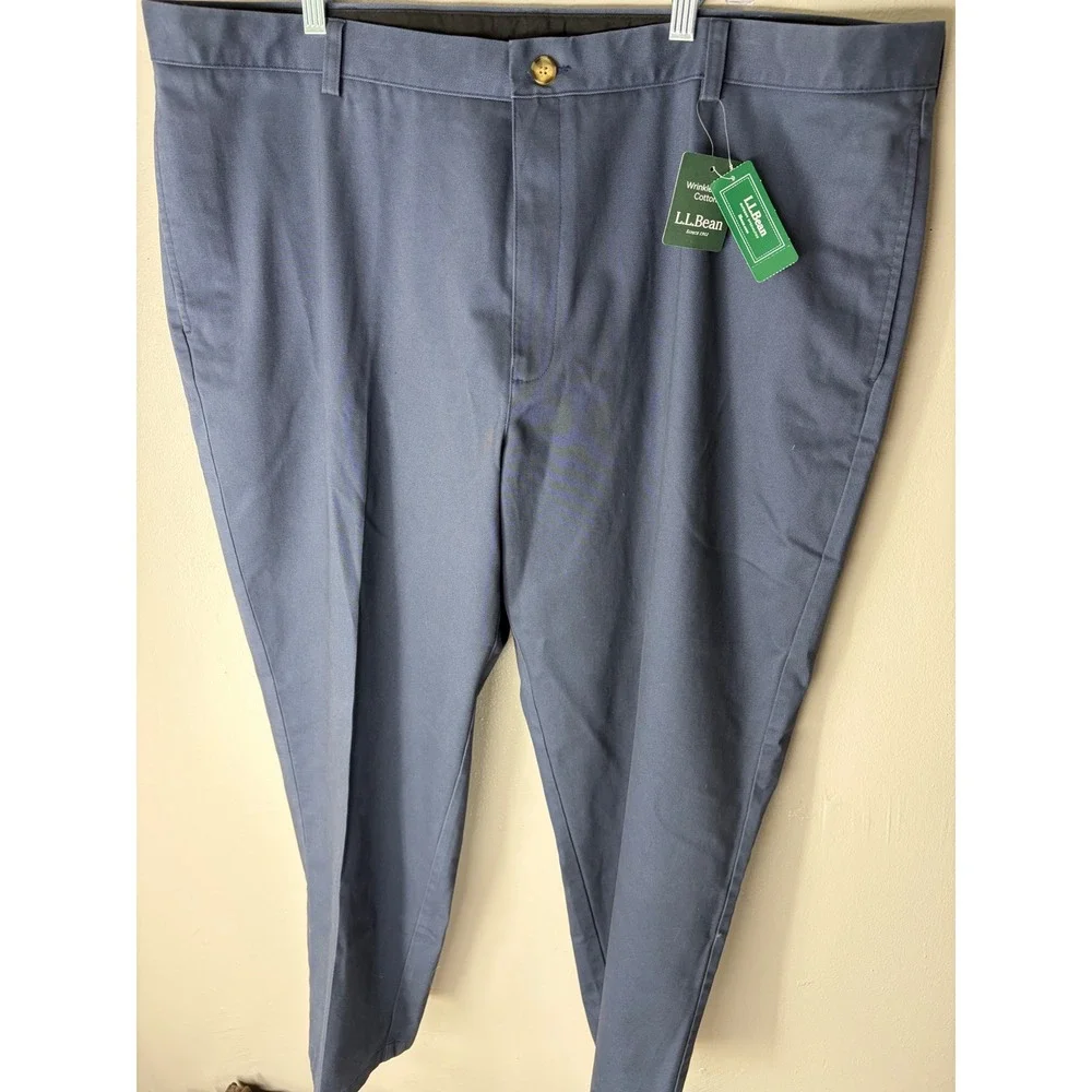 LL Bean Mens Classic Fit Double L Chino Pants Carbon Navy 44x30 NWT 212330